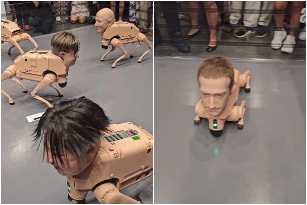 Mark Zuckerberg, Elon Musk e mais viram cães-robôs em museu. Veja vídeo. Veja o vídeo